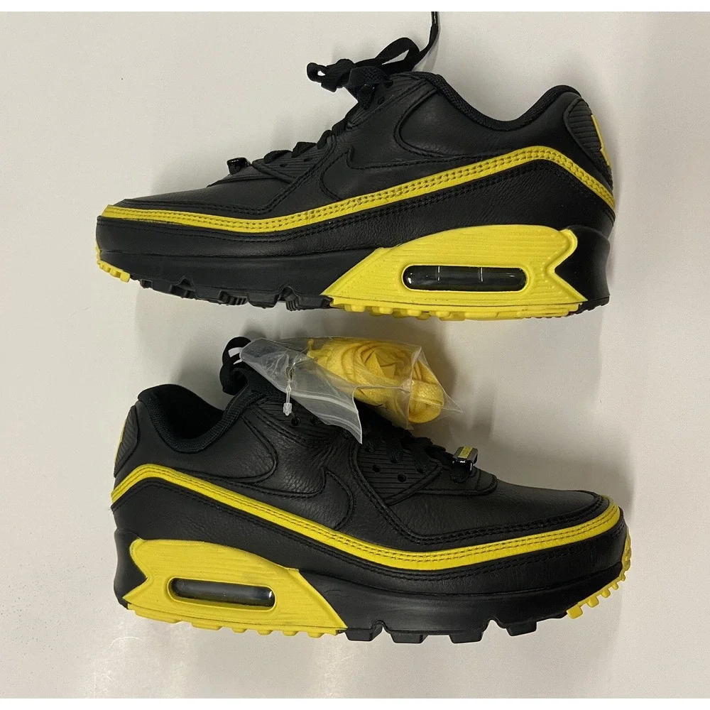 Nike Air Max 90 x Undefeated Black Optic Yellow Mens 5.5 Women's 7